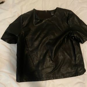 Faux Leather, never worn boxy too